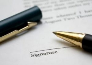 Signing an Agreement